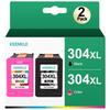 Cartouche D'encre - KEENKLE - 304XL - Noir Et Couleur - Pack De 2 - Compatible HP 304