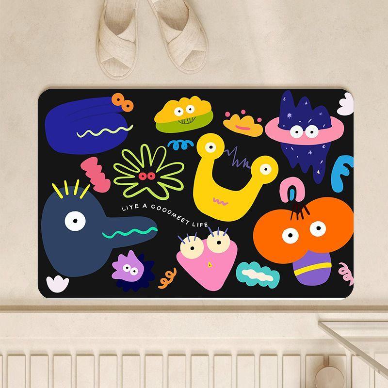 Diatomeenerde Badezimmerbodenmatte, rutschfeste Fußmatte, saugfähige schnelltrocknende Fußmatte vor der Badezimmertür, Toilettentürmatte 40X60cm 15.7X23.6in