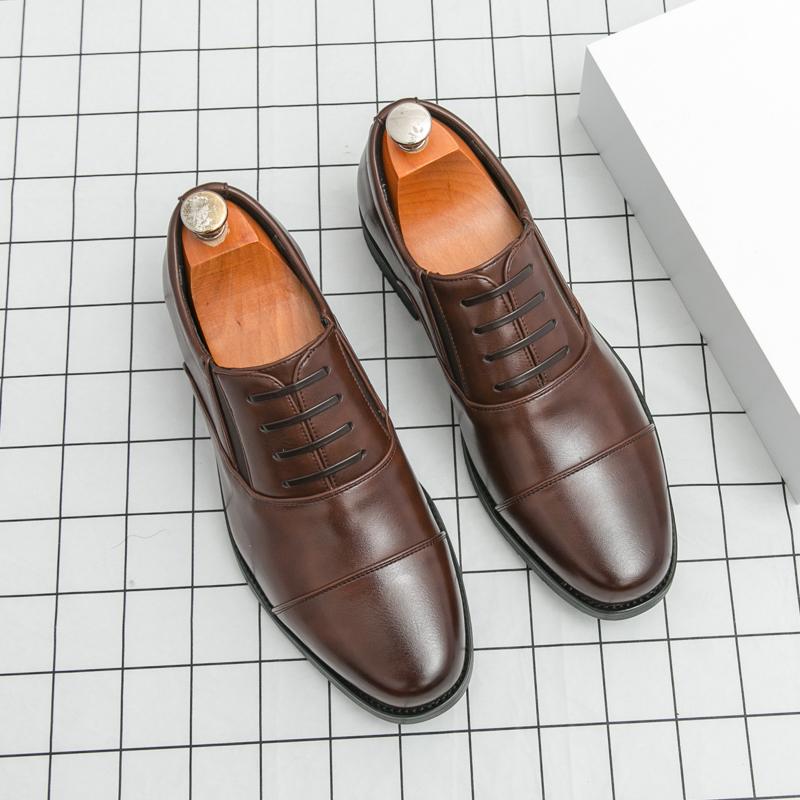 Fashion Autumn Winter Texture Simple Comfortable Lightweight Non-slip Men's Vintage Leisure Men's Luxury Business Office Oxford Shoes