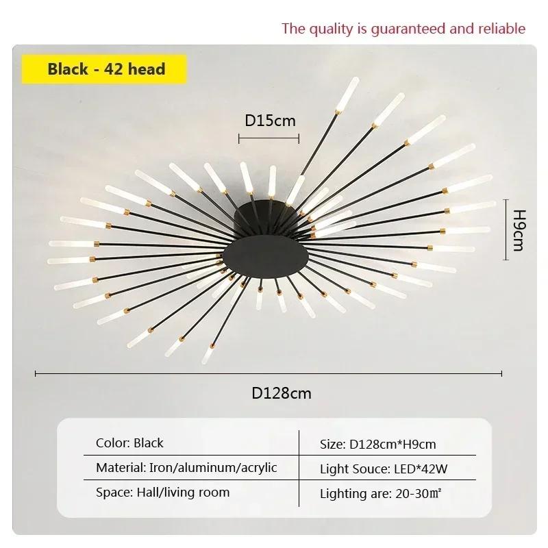 Modern LED Ceiling Lamps Acrylic Sunflower Ceiling Lights Brushed Antique Gold Creative Chandelier Living Dining Room Lighting