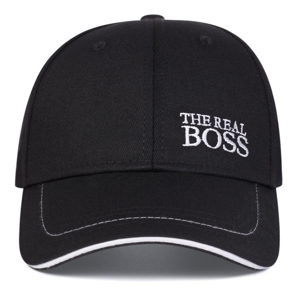 Letter THE REAL BOSS Embroidered Baseball Cap Men and Women Adjustable Outdoor Cotton Hat Fashionable Casual Travel Hats Golf Caps