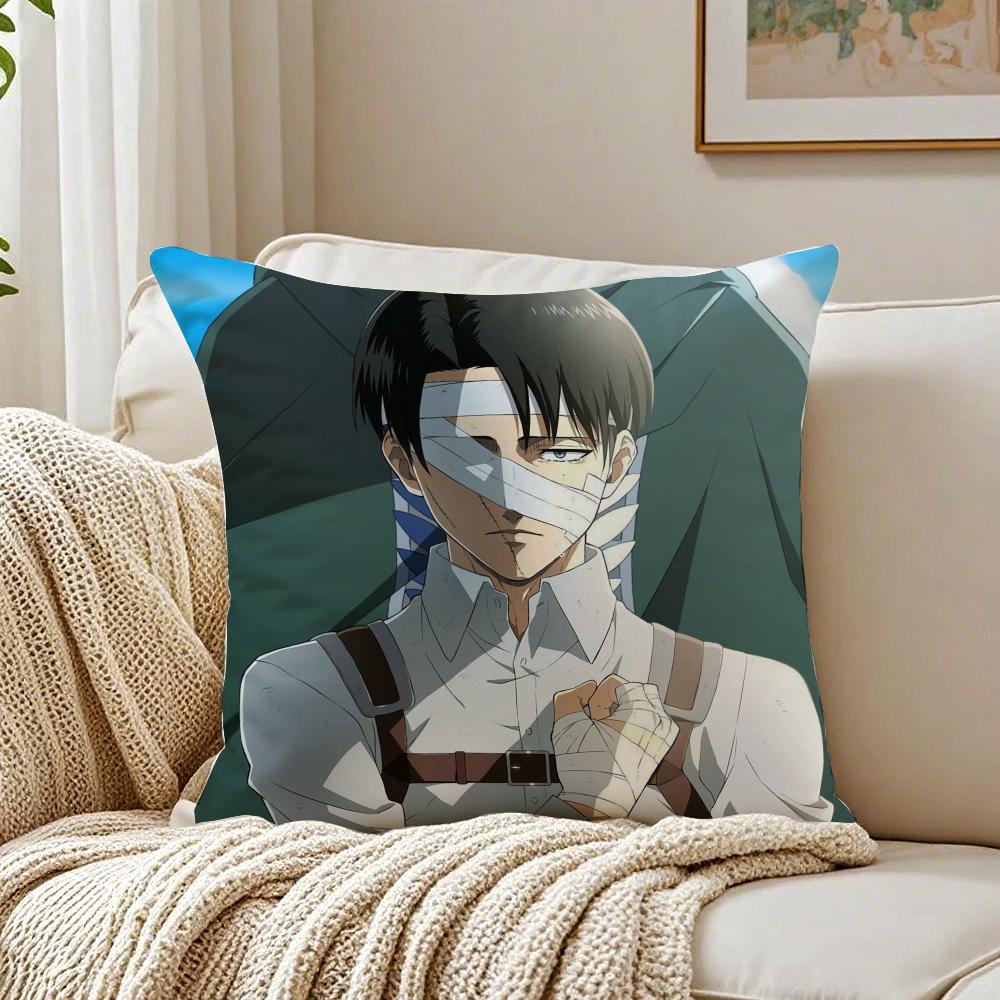 Dark Japanese Anime AAttack On Titan Cushion Cover Pillowcase Antidustmite living Room Sofa Decor Cushion Room