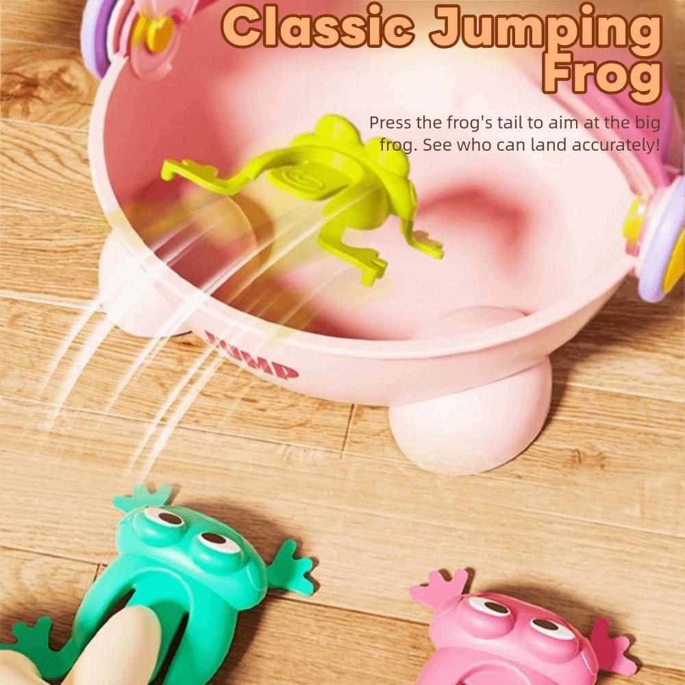 with Storage Bucket Fun Jumping Frog Toy Cute Animals Kid Finger-press Toy  Birthday Gift