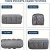 Sofa Armrest Storage Bag for TV Remote & Organizer - Cotton Fabric Side Pocket with Strap, Multipurpose Chair Organizer Pouch