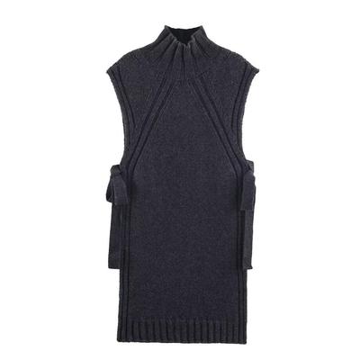 High Neck Knit Vest for Autumn/Winter - Women's Sleeveless Sweater Coat