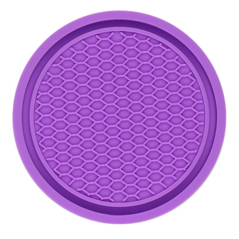 Podkładka pod kubek samochodowy, 2 szt. Uniwersalny samochodowy antypoślizgowy uchwyt na kubek osadzony w ozdobach, silikonowa podkładka, zestawy akcesoriów do wnętrza samochodu