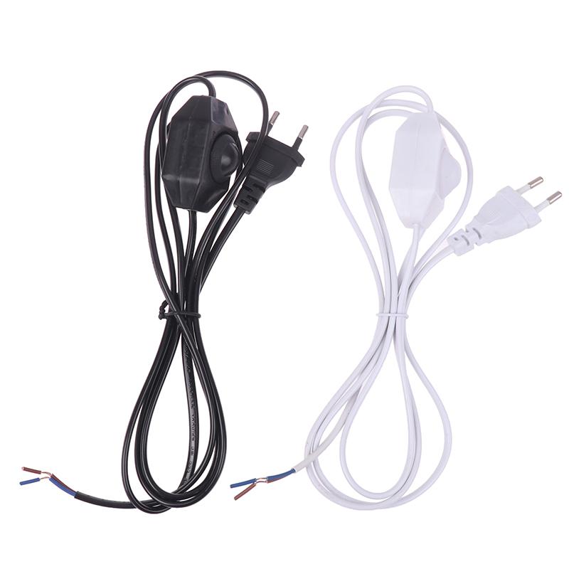 1,8M skjøteledning med dimmer Eu-plugg Kontrollbryter Strømkabel Ledning Eu-plugg For bordlampe 220V Elektrisitetsledning