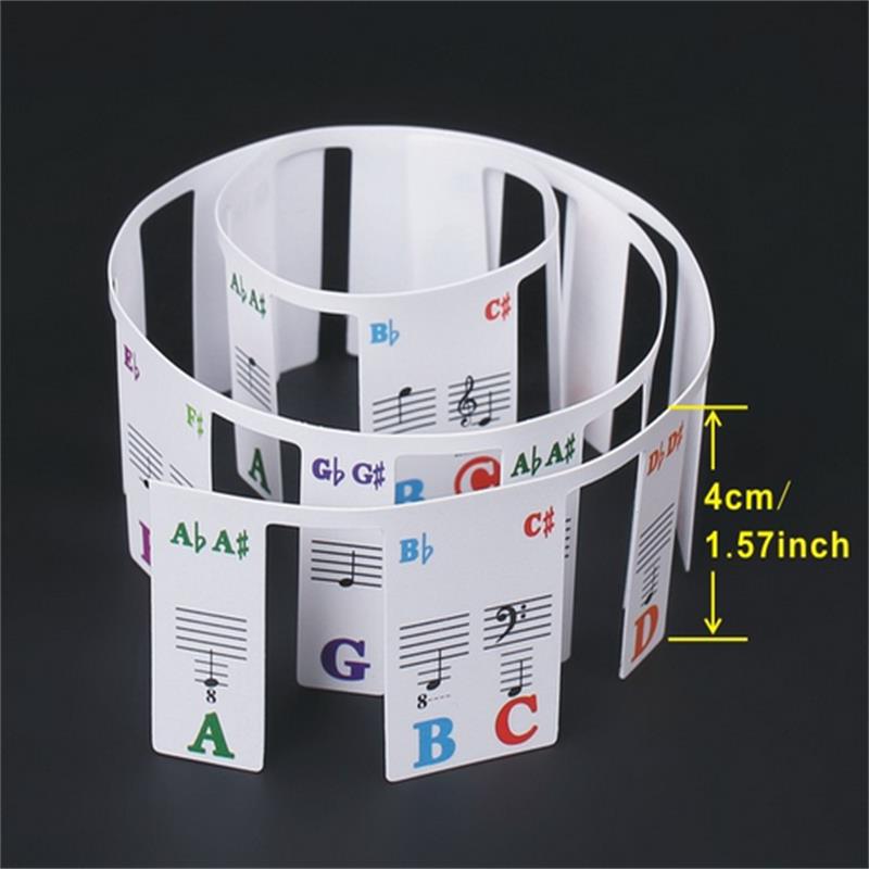 61 Keys 88 Keys Removable Piano for KEY Labels Piano Keyboard Stickers Piano Rake Notes Marker Overlay for Piano Fingering