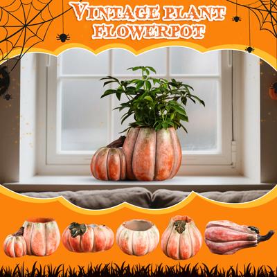Home Retro Courtyard Garden Balcony Creative Pumpkin Decorative Flower Pot Ornaments