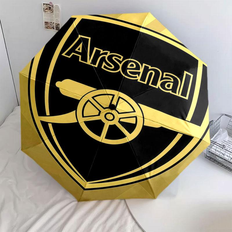 Arsenal pattern, automatic folding umbrella, portable and foldable design, 8 ribs, a Christmas or birthday gift.