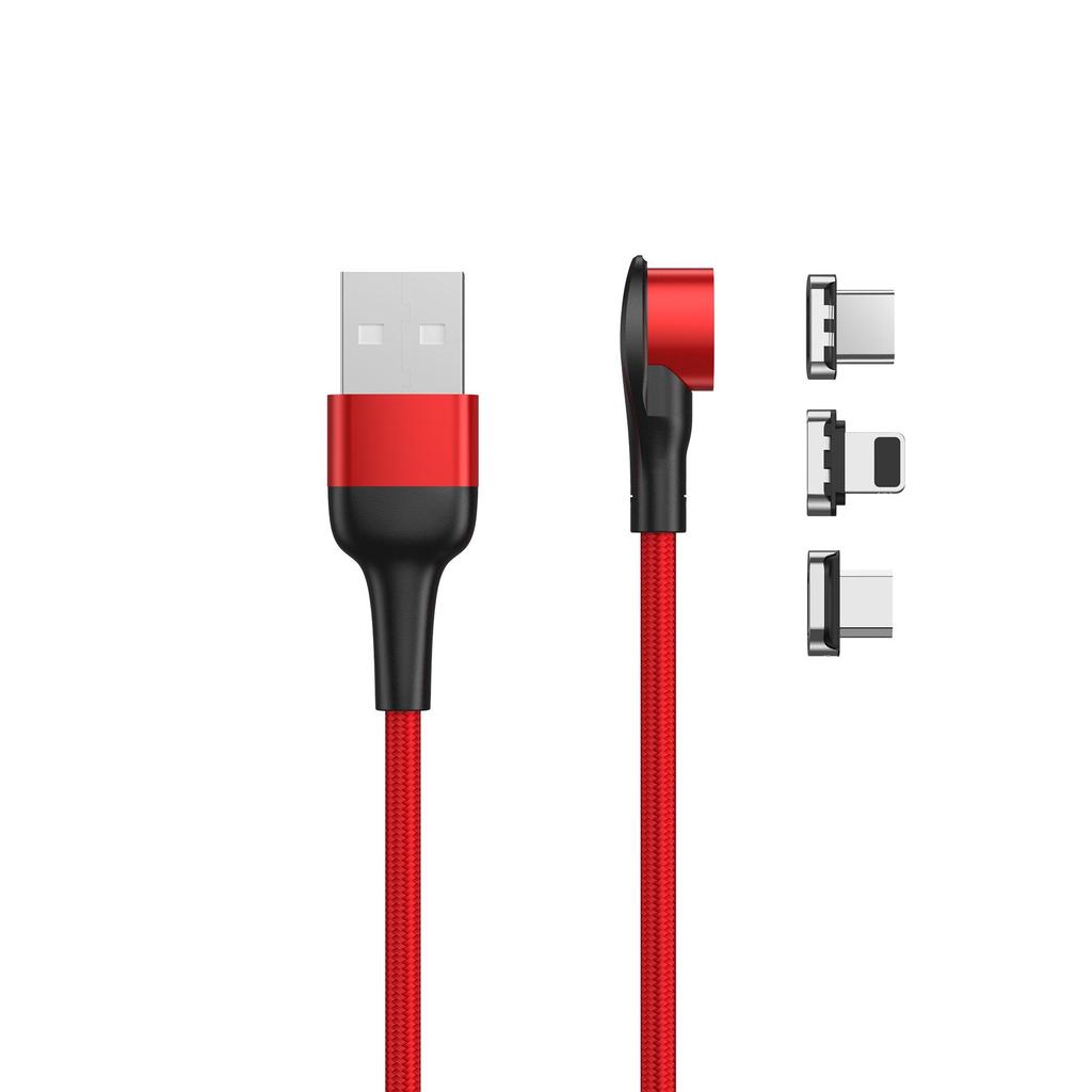 60W Fast Charging Magnetic Elbow Type-C Cable for Apple, Huawei, Android Phones