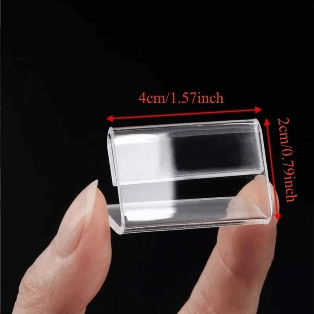 10Pcs L Shape Small Label Holder Acrylic Sign Card Stand New Price Tag Clip Stand