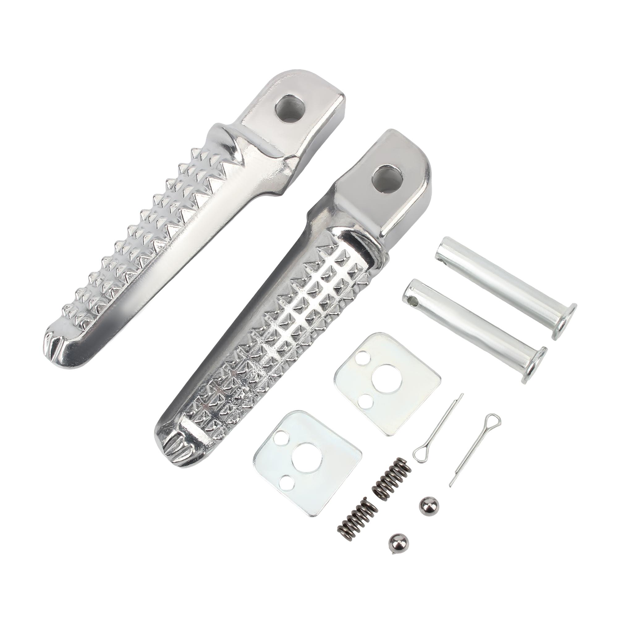 Universal Foot Peg Anti-Slip Foot Rests Pegs Aluminum Alloy Motorcycle Rear Footrests for Honda Yamaha Kawasaki Yamaha Suzuki серебряный
