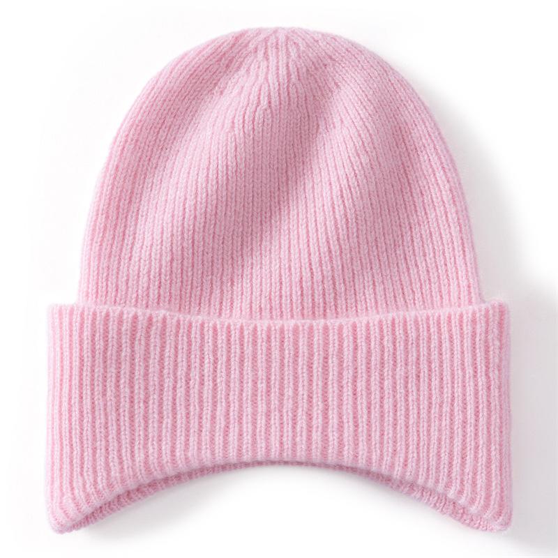 Pure Cashmere Children's Winter Hat Pullover Hat Versatile Hat Women's Knitted Hat Warm Wool Hat