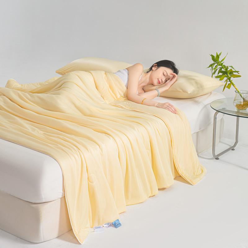 Hochwertige Einzel-Sommerdecke Doppelseitig Kühl Antibakteriell Klimaanlage Eisseide Sommerdecke Maschinenwaschbare Dünne Decke