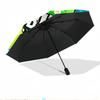 Plants Vs. Zombies Print Automatic Open Close Umbrella, Portable Foldable Umbrella, for Outdoor Commute Camping Trip, Ideal Birthday Gift