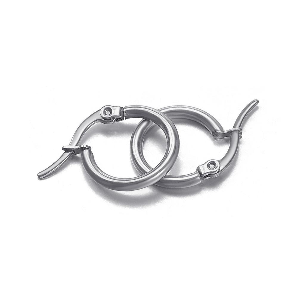 10pcs Gold Plated Stainless Steel Open Earrings Circle 15 20 25 70mm Earring Hook Base Ear Ring for DIY Jewelry Making Component