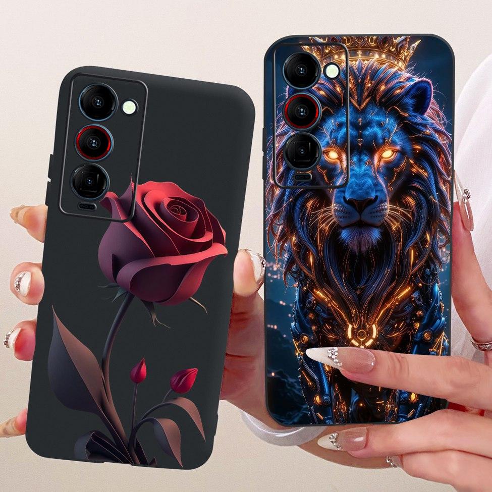 Handyhülle Für Tecno Camon 18P Hülle CH7 Süße Katze Mode Lustig Bemalt Fundas Für Tecno Camon 18P Gehäuse