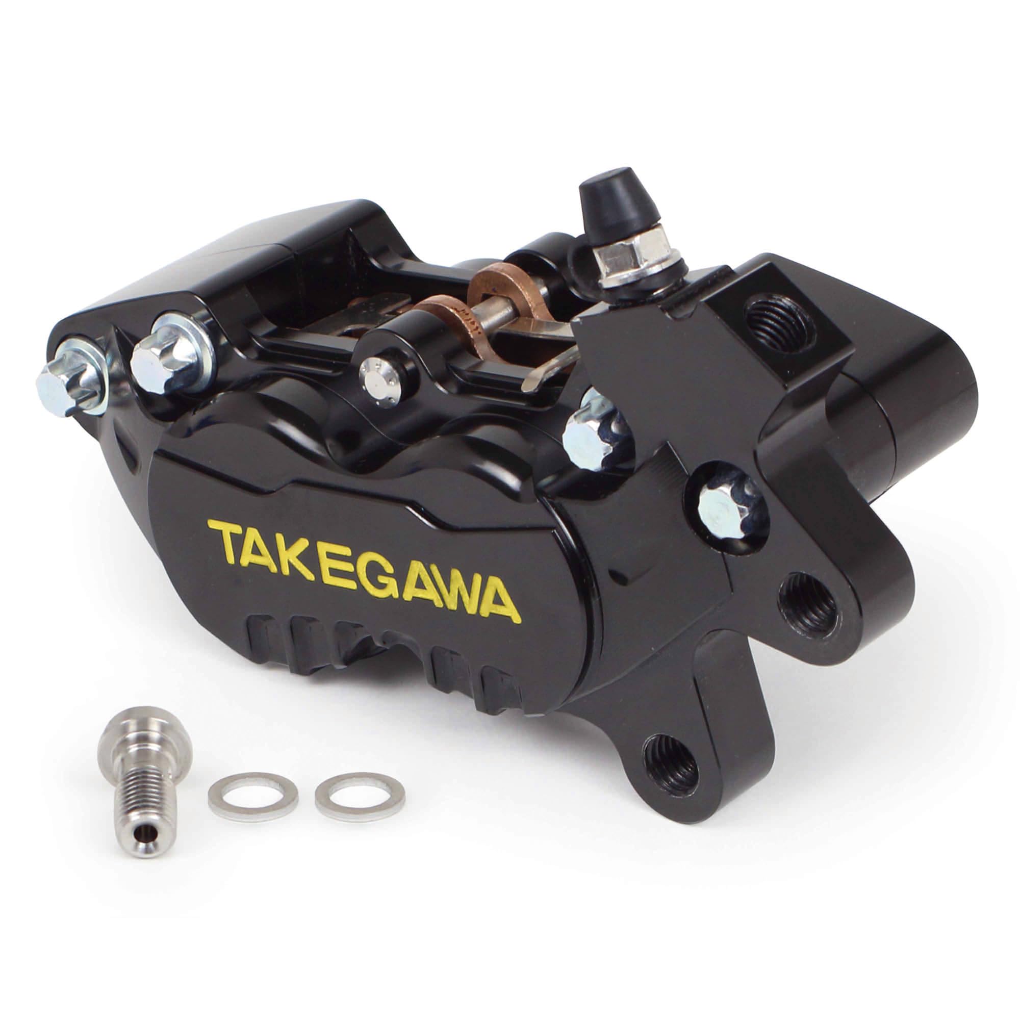 Special Parts Takegawa Aluminum Billet Caliper Universal (TAKEGAWA) 4-POT (Right Side, Black) 06-08-0282 чёрный