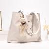 Leather Bag, Light Luxury, Large Capacity Tote Bag, Female College Student's New Commuting Handbag, One Shoulder Large Bag