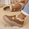 Fashion Winter Imitation Lamb Wool Inner Flat Shoes Women Round Toe Thick Bottom Ankle Boots Warm Short Plush Non Slip Outdoor Booties