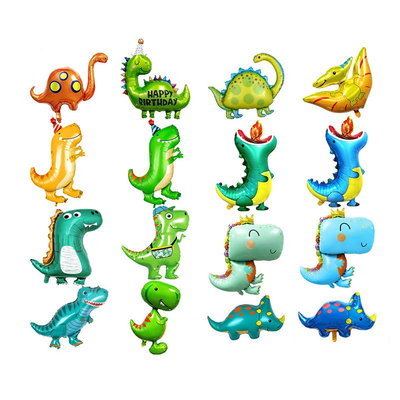 

Оптовая продажа 3D динозавр джунгли животные фольгированные шары алюминиевые майларовые гелиевые баллоны с динозаврами для детского душа дети на день рождения