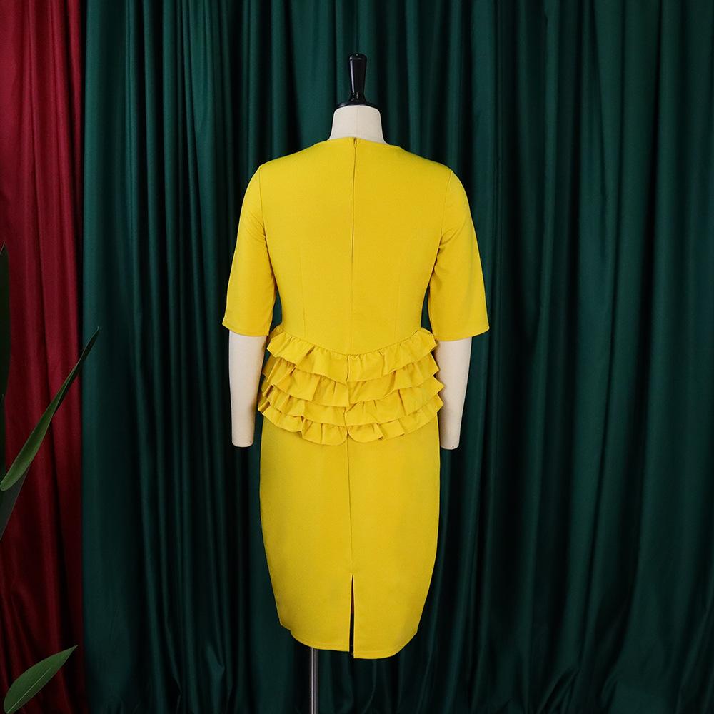 Καλοκαιρινό βολάν γυναικείο φόρεμα με βολάν γυναικείο φόρεμα ενός κομματιού