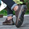 Frühling und Herbst Neue Übergröße Leder Freizeitschuhe Rutschfest Abriebfest Outdoor-Schuhe Weiche Sohle Atmungsaktiv Arbeitsschuhe