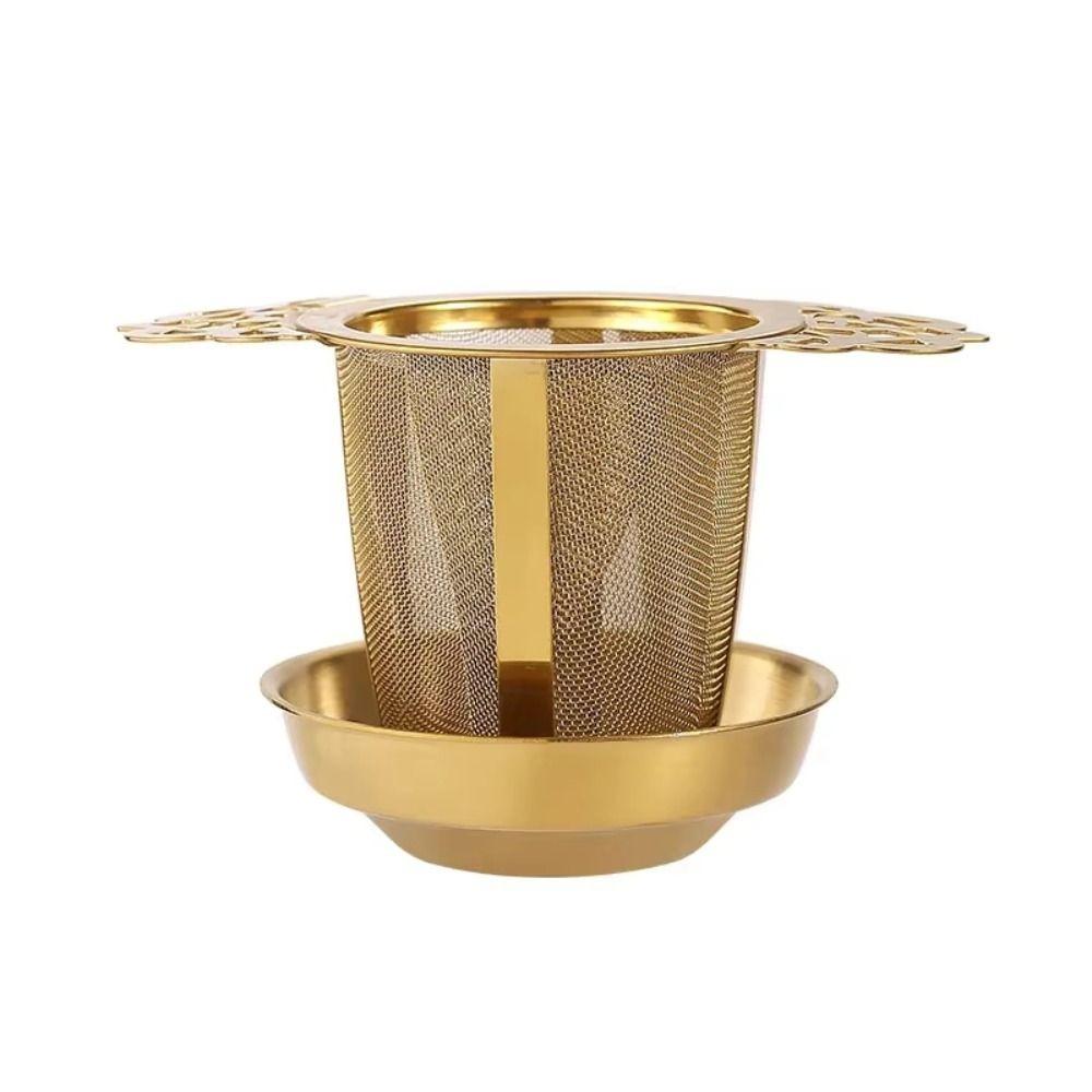 Fine Mesh Double Ear Tea Infuser Double-layer Coffee Filter Sieve Tea Strainers  for Teapots