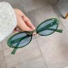 Fashion Vintage Style Oval Sunglasses UV400 Protection Y2K Small Oval Sun Glasses Aesthetic Accessories for Women & Men