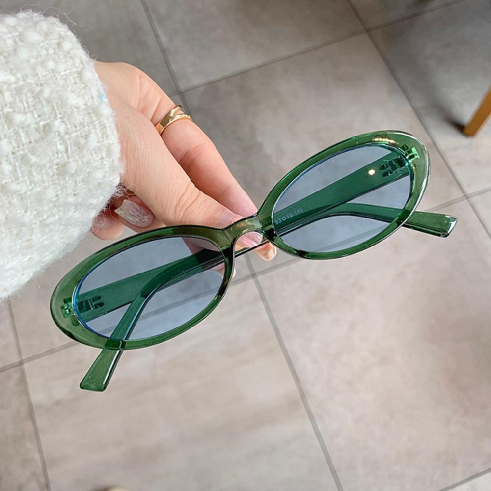 Fashion Vintage Style Oval Sunglasses UV400 Protection Y2K Small Oval Sun Glasses Aesthetic Accessories for Women & Men