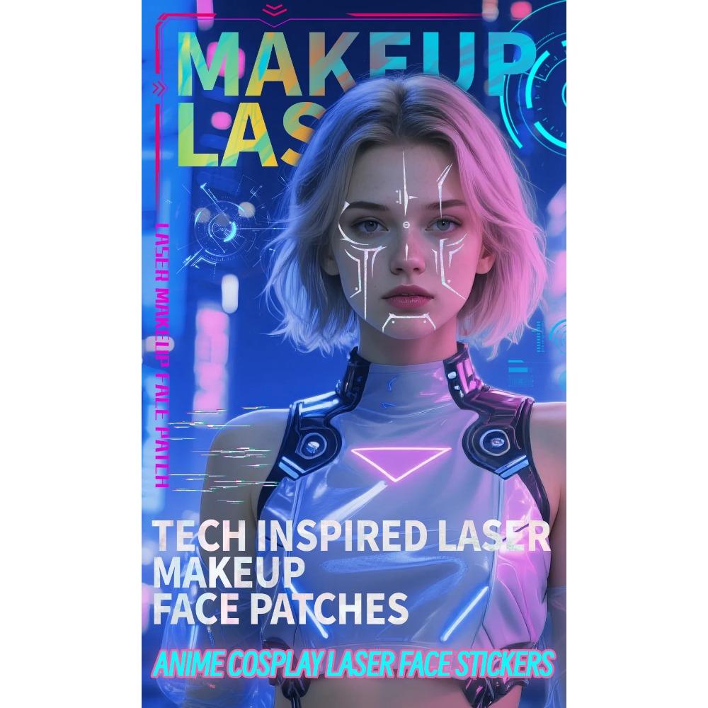 NEW K-pop Demon Hunters Rumi Laser Tattoo Stickers with Technological Feel Anime  for Cosplay Halloween Party