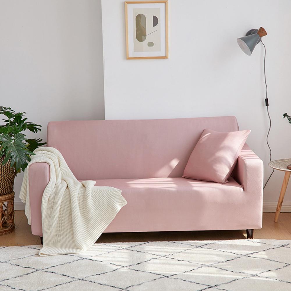 Milk Silk Elastic Sofa Cover Universal Full Cover Anti Cat Scratch All Season Lazy One Piece