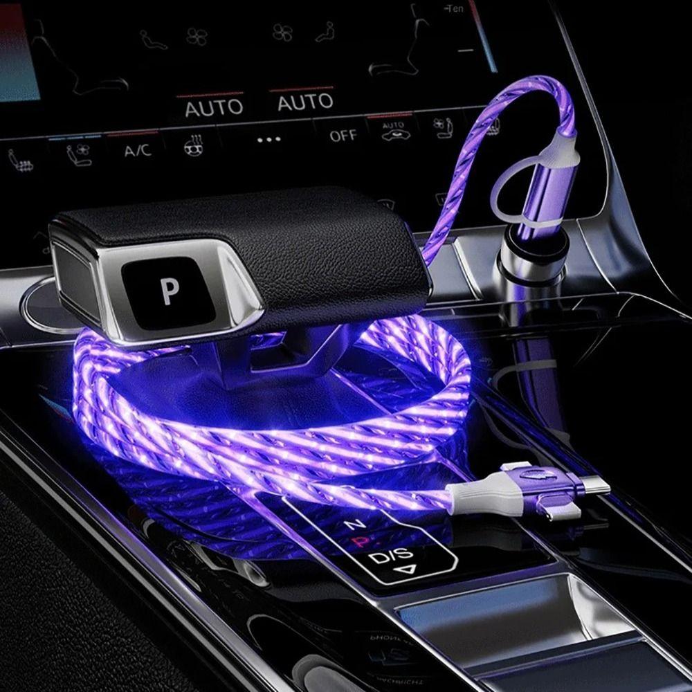 PVC USB Type C Charger Cable 3 In 2 Design Multiple USB C Charging Wire PD Charging Cable  Travel