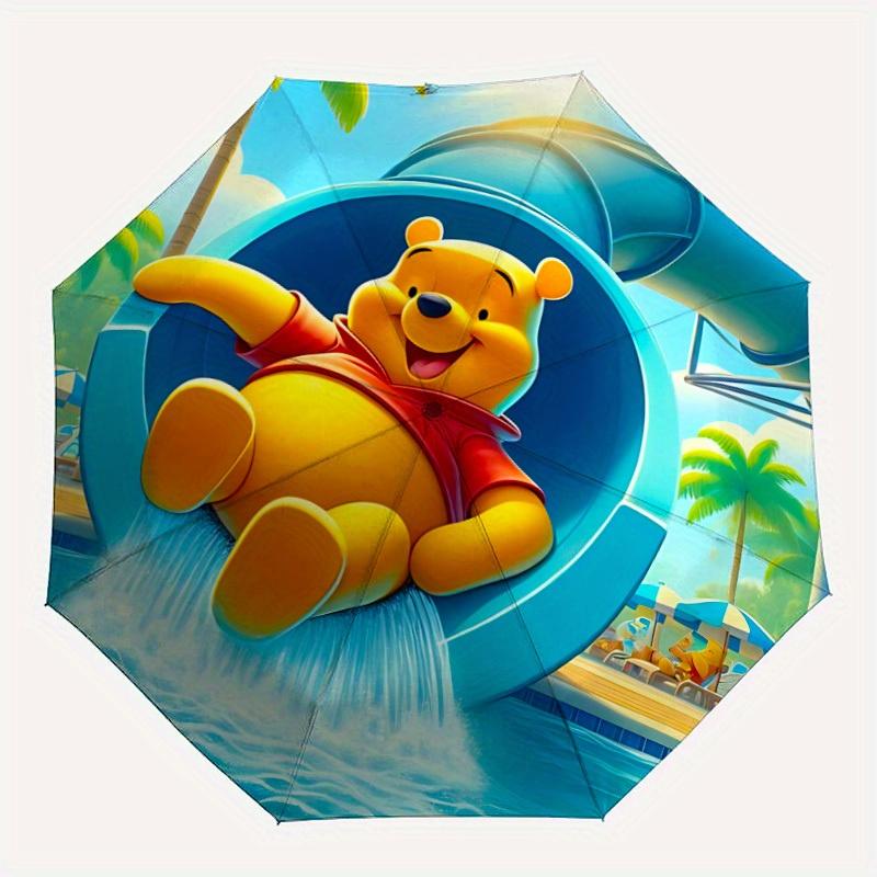

1pc Pooh Automatic Cute Umbrella - Cartoon Design, Lightweight & Portable, Travel Umbrella, Durable Canopy a0820016