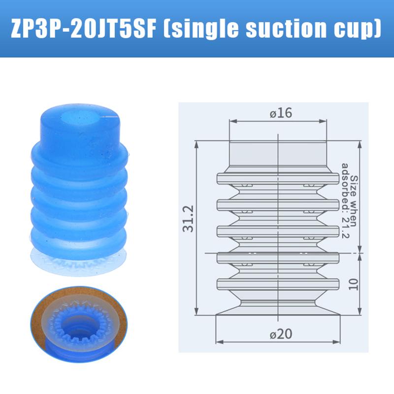 1Pc 5 Layer Open Bag Vacuum Sucker Zp3P-20/25/32/40/50Jt5Sf Pneumatic Suction Cup Smc Type ZP3P-20JT5SF