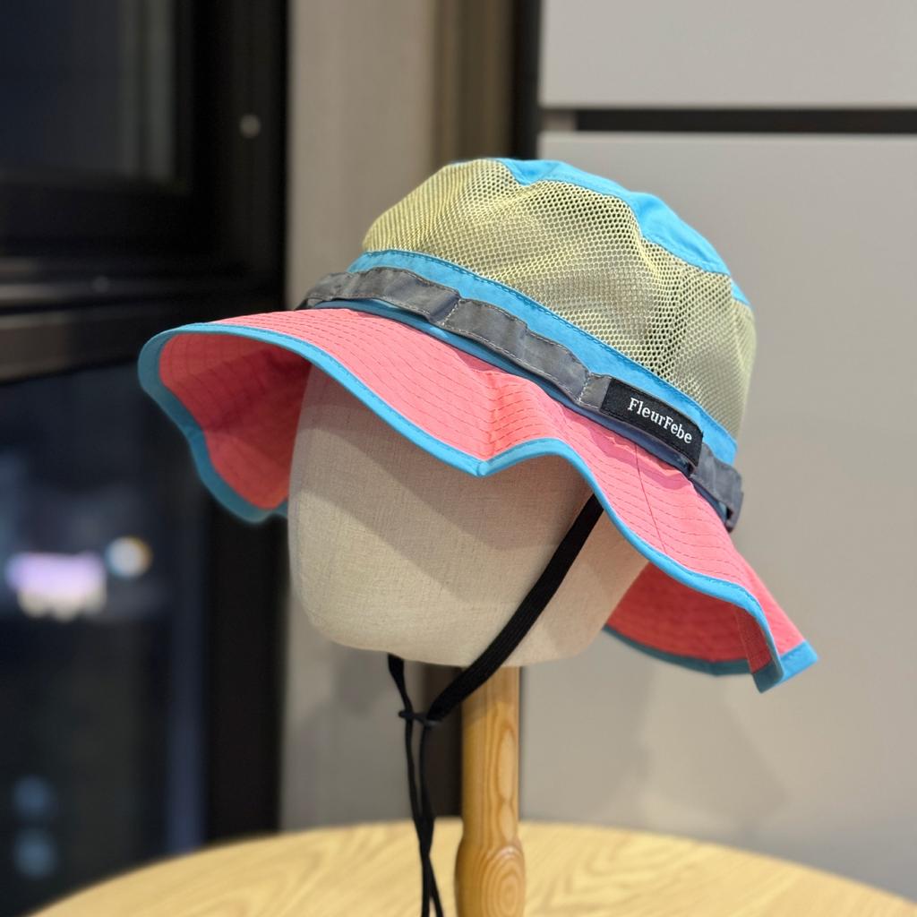 New outdoor quick-drying sun protection cap versatile bucket hat hiking hat sun hat light and breathable big brim tide