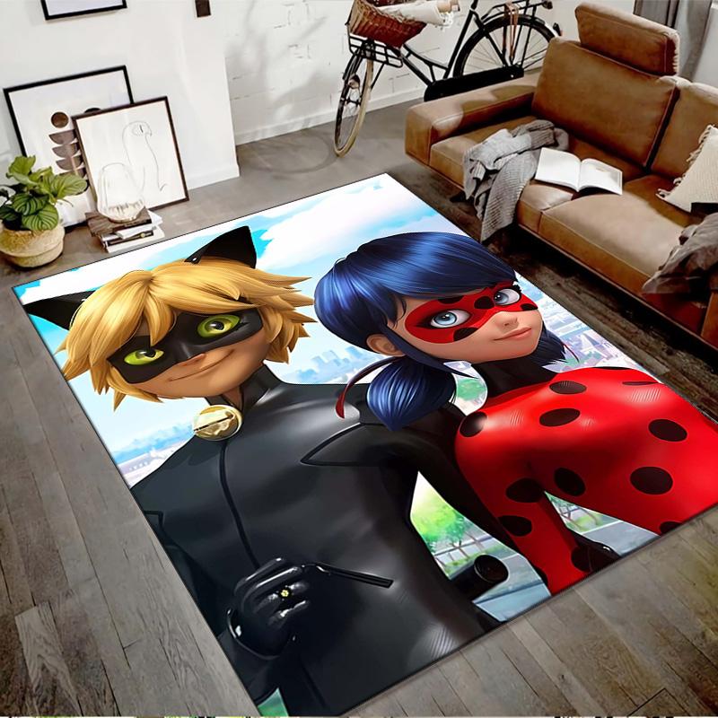 1 pezzo Coccinella (2) Tappeto Tappeto Stampato per Camera da Letto Soggiorno Decorazioni per la Casa Tappeti Tappetino Tappetino Antiscivolo Tappeto per Comodino