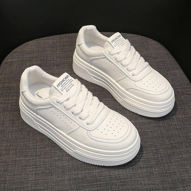 Little White Shoes Women's Versatile Spring and Autumn Thick-soled Muffin 2025 Summer Breathable New Leisure Sports Student Board Shoes Women