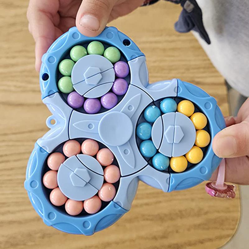 Brinquedos Triângulo Giratório Feijão Mágico Puzzle Fidget Spinner Sensorial Alívio de Estresse TDAH Ansiedade Presentes Para Adultos Adolescentes Meninos Meninas