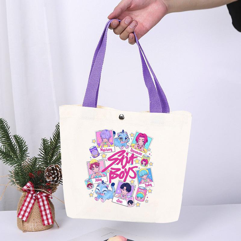 Animation Cartoon Printing Fashion High Value Lightweight Casual Shoulder Bag Going Out Portable Canvas Bag