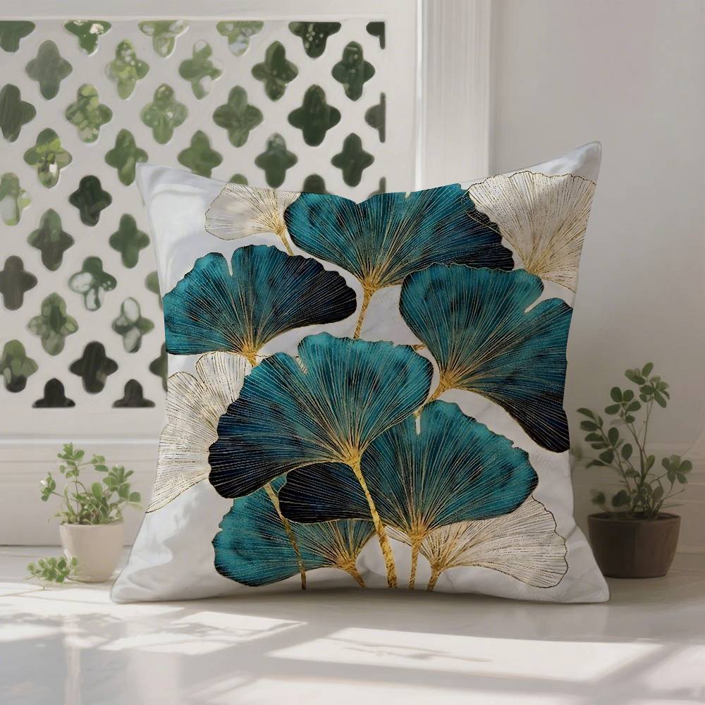 Ölgemälde Floral Elegant Kissenbezug Milbendicht Kissenbezug Verdeckter Reißverschluss Seidig Sofakissenbezug