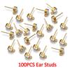 100 Stück/20 Stück Edelstahl Strass Ohrstecker Goldfarben Ohrstecker mit Ösenringen DIY Ohrringe Schmuckherstellung Zubehör