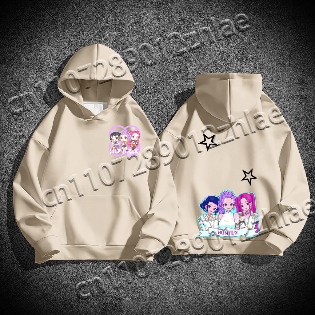 New Best Selling Kpop Demon Hunter High Quality Flannelette Adult Sweater Loose Comfortable Quick Drying Adult Hooded Sweater