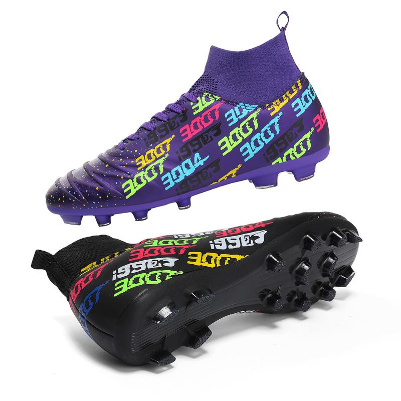 Football Shoes High -top Outdoor Men's Long Nails Sports Football Boots Large Size Young Sports Football Boots