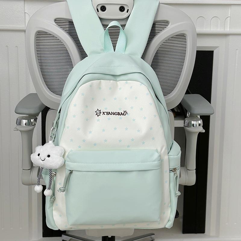 Schoolbag Korean high-value large-capacity lightweight backpack school bag school bag cute student contrasting color backpack