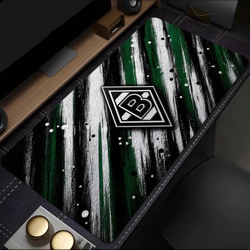 Green And Silver Abstract Mouse Pad, Rubber Base, Mouse Pad for Gamers and Office Use, Gaming Desk , Easy To Clean Mat Christmas fan gifts
