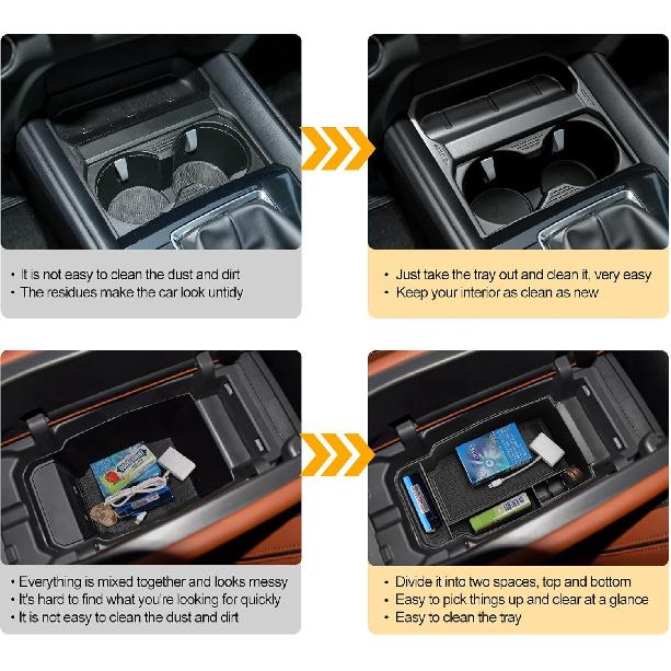 Compatible with Mazda CX-50 Accessories 2026 2025 2024  Car Center Consoles Organizer Armrest Storage Box Armrest Cover Cup Holder Glasses Holder