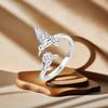 Orstarry   Copper Peak Bird Flower Opening Ring For Women Original Finger Ring Jewelry Party Fine Trendy Gifts