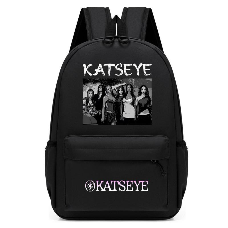 60123-4 KATSEYE Printed Backpack Student Waterproof Bag For Children School Use